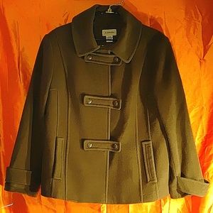 💚ST. John's Bay Green Wool & Cashmere Coat💚